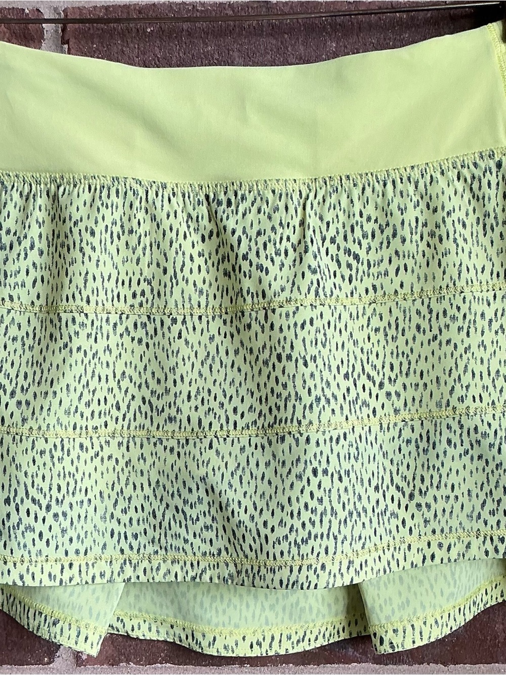 lululemon athletica Lime Green Printed Athletic Skirt